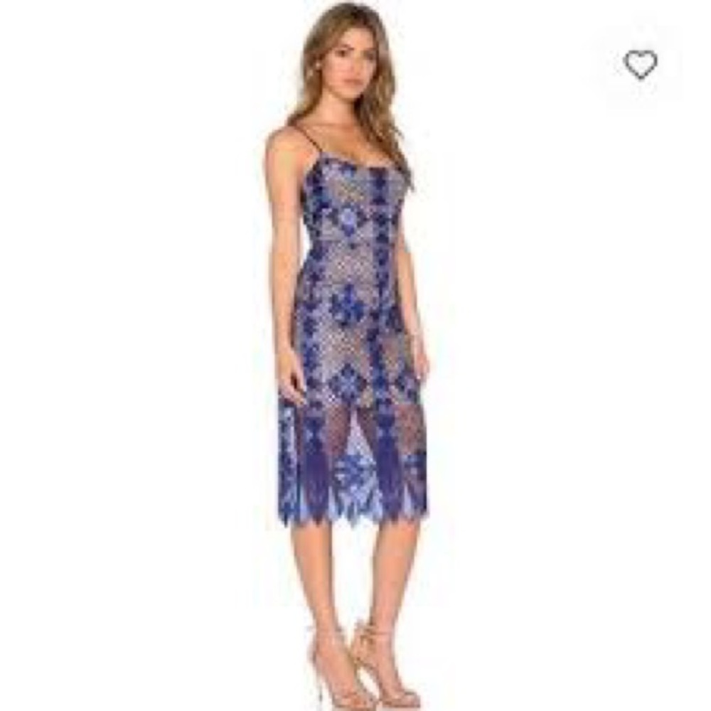 EUC BCBG MAXAZRIA Alese Geometric Lace Dress - Size 4